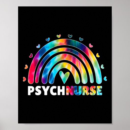 Psych Nurse Gefärbte Krawatte Pflege Psychiatrie Poster (Vorne)