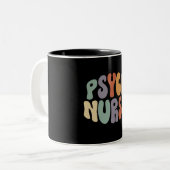 Psych Nurse Proud Beruf Zweifarbige Tasse (Vorderseite Links)