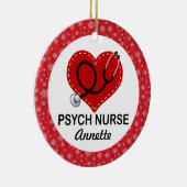 Psych Nurse Weihnachtsgeschenk Keramikornament (Rechts)