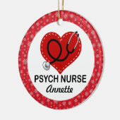 Psych Nurse Weihnachtsgeschenk Keramikornament (Links)