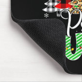 Psych Nurse Xmas Tree Leopard Red Plaid Christmas Mousepad (Ecke)