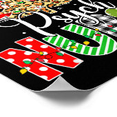 Psych Nurse Xmas Tree Leopard Red Plaid Christmas Poster (Ecke)