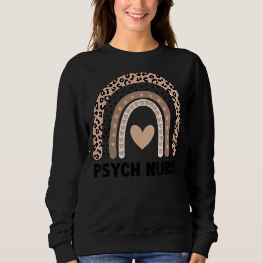 Psych Nursing Leopard Rainbow Sweatshirt (Vorderseite)