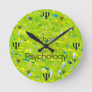 Psych Time   School Psychology Clock Runde Wanduhr