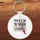 Psych Ward _ Funny Prisoner Costume Inmate Vintage Schlüsselanhänger (Vorderseite)