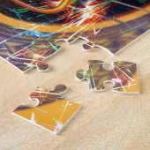 Psychadelic Accoustic Guitar, Musikblatt Design Puzzle (Seite)