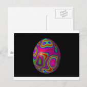 Psychadelic Easter Egg 5 Feiertagspostkarte (Vorne/Hinten)