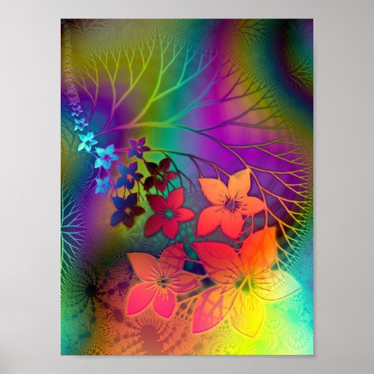 Psychadelic Floral Poster (Vorne)