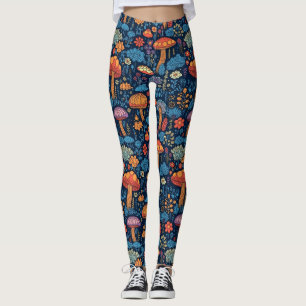Psychadelic Groovy Mushrooms Leggings