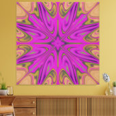 Psychadelic Liquid Abstrakt Lila Orange Leinwanddruck (Insitu (Wohnzimmer))