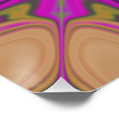 Psychadelic Liquid Abstrakt Lila Orange Poster (Ecke)