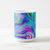 Psychadelic Liquid Abstraktes Muster Blau Kaffeetasse (Mittel)