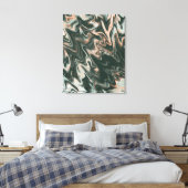 Psychadelic Marmor Green Peach Liquid Art Paint Leinwanddruck (Insitu (Schlafzimmer))