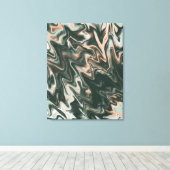 Psychadelic Marmor Green Peach Liquid Art Paint Leinwanddruck (Insitu (Holzboden))
