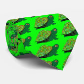 Psychadelic Schildkröte-Krawatte - Limones Grün Krawatte (Gerollt)