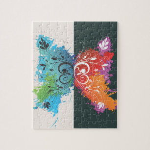 Psychadelic Schmetterling Puzzle