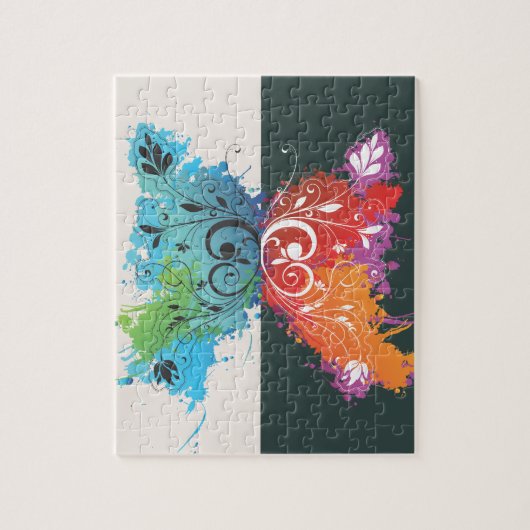 Psychadelic Schmetterling Puzzle (Vertikal)