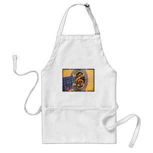 Psychadelische akustische Gitarre, Notenblatt-Desi Schürze