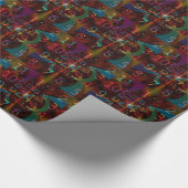 Psychadelische Zahlenmuster, faszinierendes Design Geschenkpapier (Ecke)