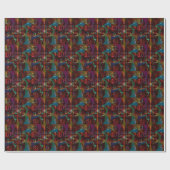 Psychadelische Zahlenmuster, faszinierendes Design Geschenkpapier (Flach)