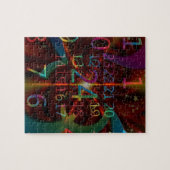 Psychadelische Zahlenmuster, faszinierendes Design Puzzle (Horizontal)
