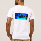 Psychdelic blauer Barbell-Schädel T-Shirt (Rückseite)