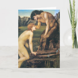 "Psyche and Pan" von Edward Burne-Jones Karte