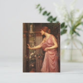 Psyche betritt Cupid's Garden durch Wasserhaus Postkarte (Stehend Vorderseite)