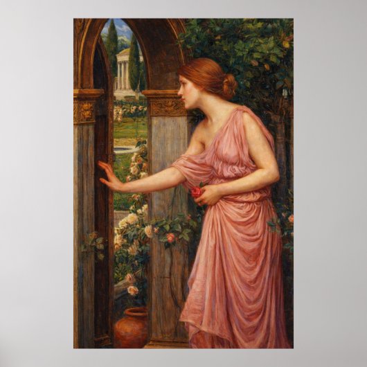 Psyche entering Cupid's Garden by Waterhouse Poster (Vorne)
