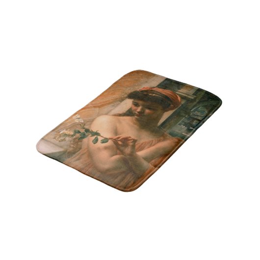 Psyche im Tempel der Liebe (von Edward Poynter) Badematte (Schrägansicht)