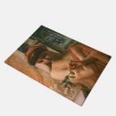 Psyche im Tempel der Liebe (von Edward Poynter) Fußmatte (Schrägansicht)