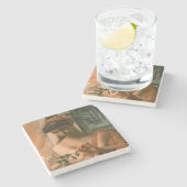 Psyche im Tempel der Liebe (von Edward Poynter) Steinuntersetzer (Seitenansicht)