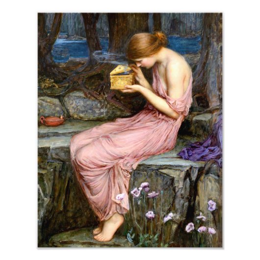 Psyche öffnet die Golden Box Wasserhaus Malerei Fotodruck (Vorne)