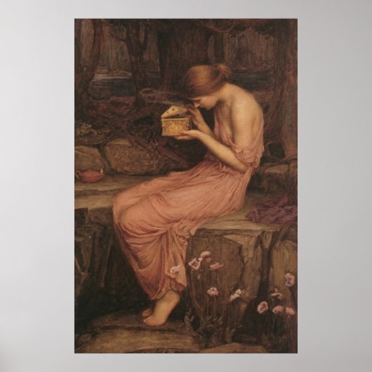 Psyche Opening the Golden Box by J W Waterhouse Poster (Vorne)