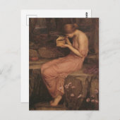 Psyche Opening the Golden Box by J W Waterhouse Postkarte (Vorne/Hinten)