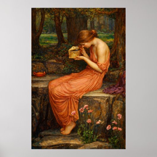 Psyche Opening the Golden Box by Waterhouse Poster (Vorne)