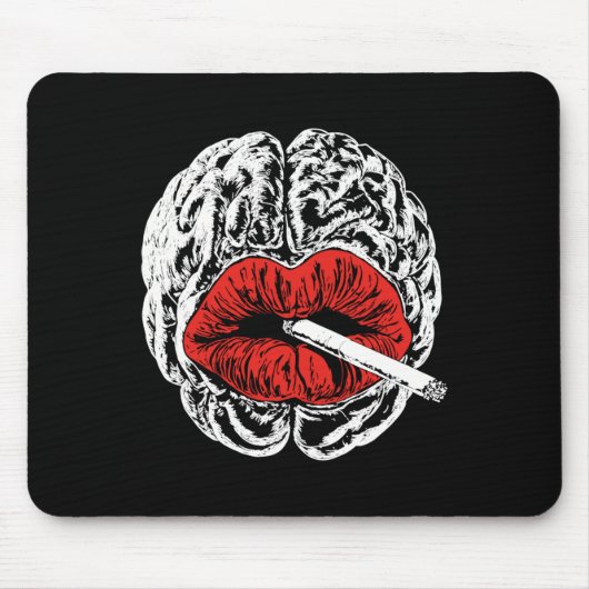 Psyche raucht Aufkleber  Mousepad (Vorne)