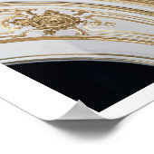 Psyche und Cupid, Deckenplatte aus dem Salon de Sa Poster (Ecke)