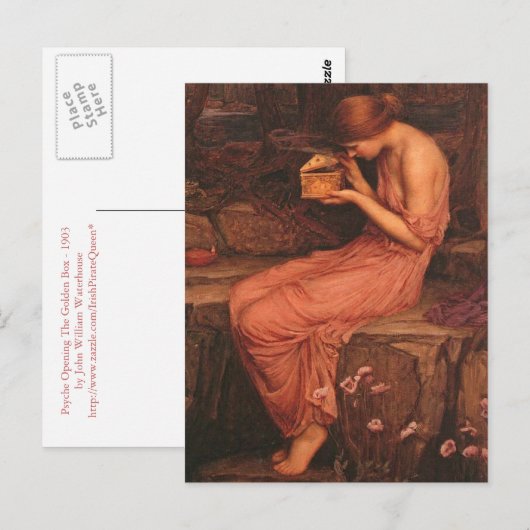 Psyche und Goldene Box Postkarte (Vorne/Hinten)