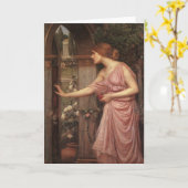 Psyche, welche die Tür in den Garten des Amors Karte (Gelbe Blume)