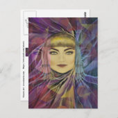 Psychedelia Dreamy Girl Postkarte (Vorne/Hinten)