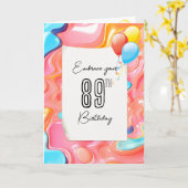 Psychedelic 3D Abstrakt für 89. Geburtstag Karte (Gelbe Blume)