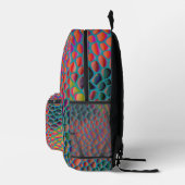 Psychedelic 3D Snake Skin Backpack – Colorful Rept Bedruckter Rucksack (Rechts)
