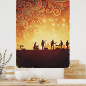 Psychedelic 70er Music Festival Poster (Küche)