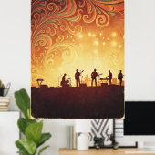 Psychedelic 70er Music Festival Poster (Heimbüro)