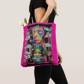 Psychedelic 90s Style All Over Print Tote Bag Tasche (Von Nahem)