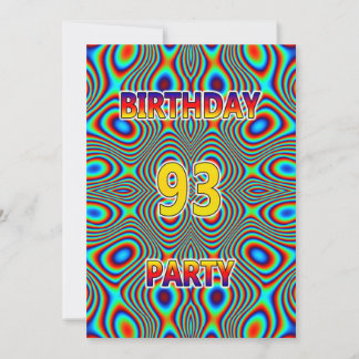 Psychedelic 93. Geburtstagsparty Einladung