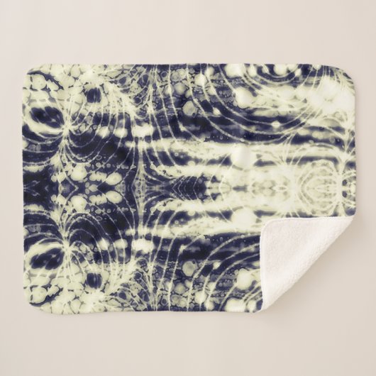 psychedelic abstract art black and white sherpadecke (Vorderseite (Horizontal))