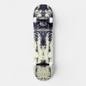 psychedelic abstract art black and white skateboard (Vorderseite)