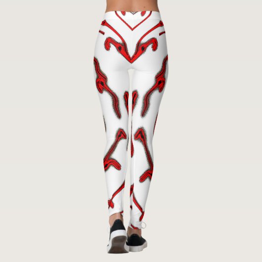 Psychedelic Abstract Leggings – Neon Art Pattern (Rückseite)